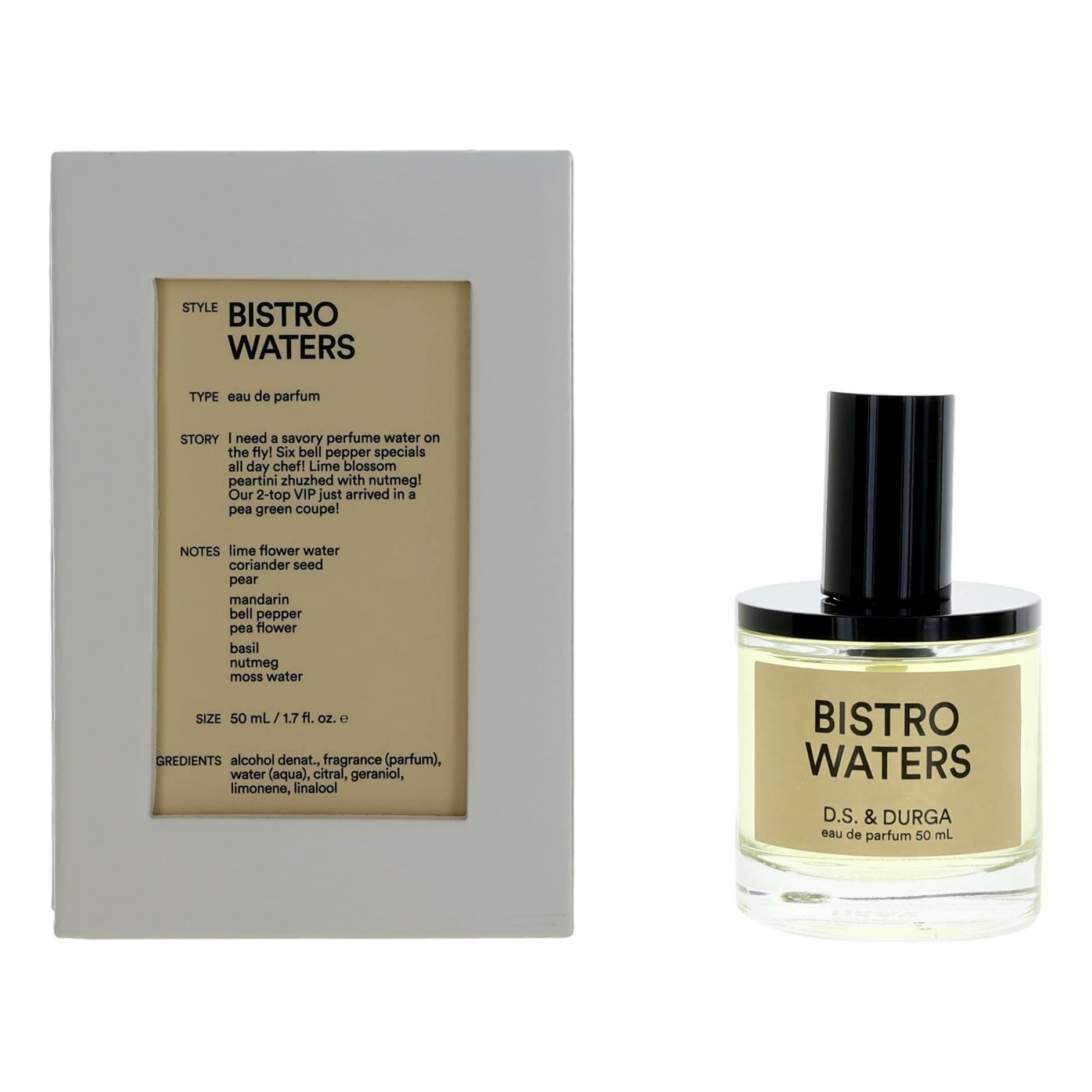 Bistro Waters by D.S. & Durga, 1.7 oz EDP Spray for Unisex by D.S. & Durga