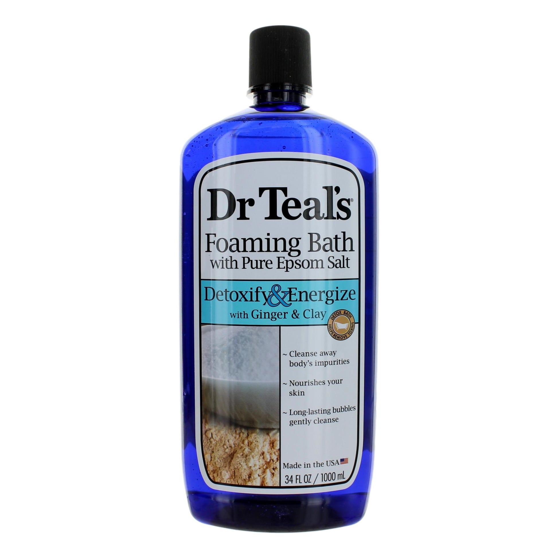 Detoxify & Energize with Ginger & Clay by Dr. Teal's, 34oz Foaming Bath Soap by Dr. Teal's