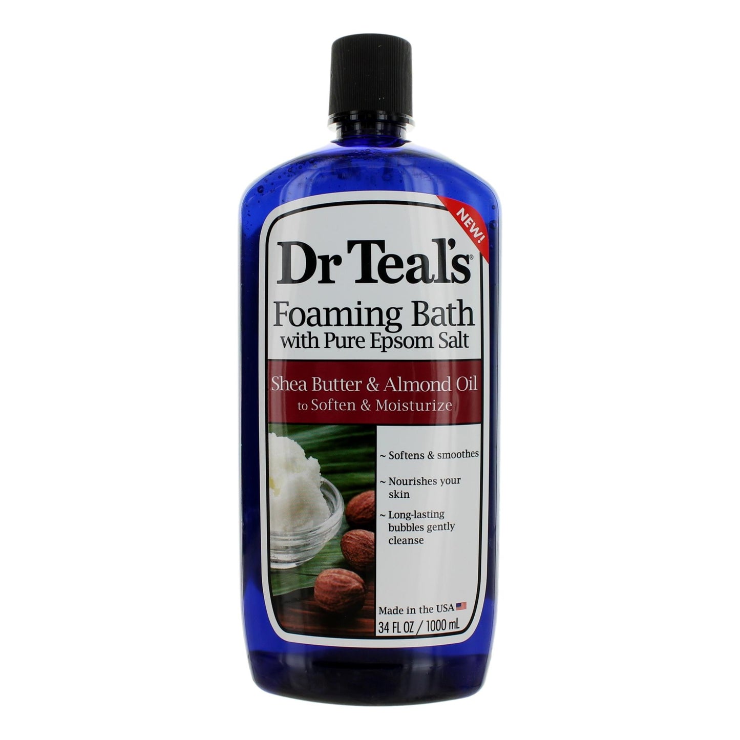 Shea Butter & Almond Oil by Dr. Teal's, 34 oz Foaming Bubble Bath by Dr. Teal's