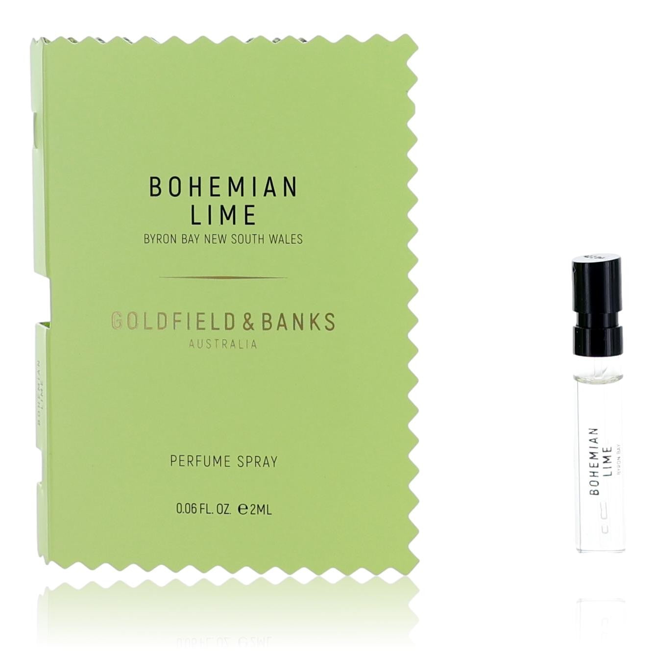 Bohemian Lime by Goldfield & Banks, 0.06oz Perfume Spray for Unisex Sample by Goldfield & Banks
