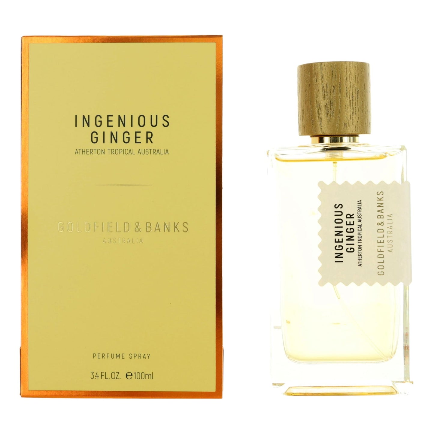 Ingenious Ginger by Goldfield & Banks, 3.4 oz Perfume Spray for Unisex by Goldfield & Banks