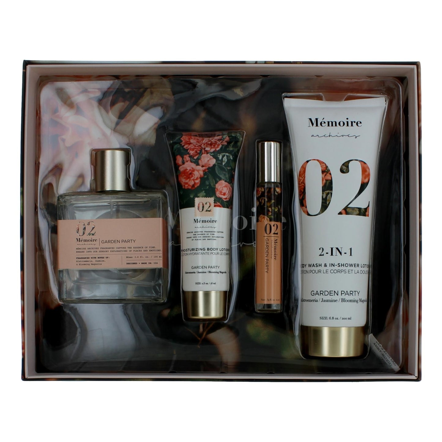 Garden Party by Memoire Archives, 4 Piece Gift Set for Unisex by Memoire Archives