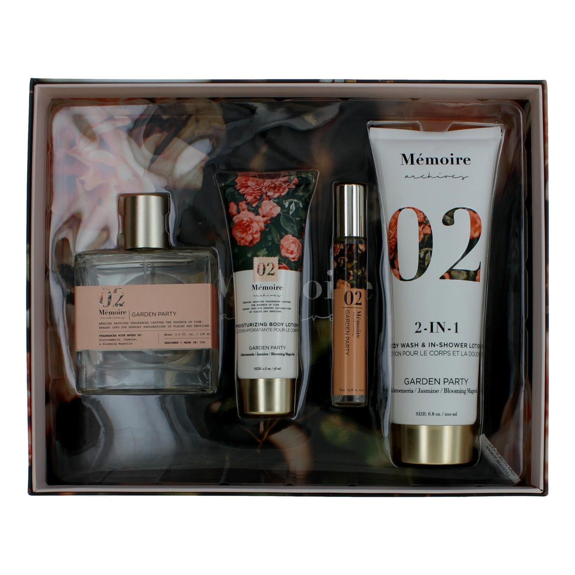 Garden Party by Memoire Archives, 4 Piece Gift Set for Unisex by Memoire Archives