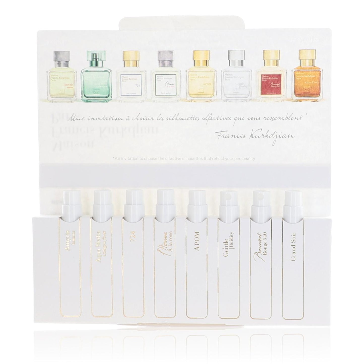 The Fragrance Wardrobe by Maison Francis Kurkdjian, 8 Piece Spray set for Unisex by Maison Francis Kurkdjian