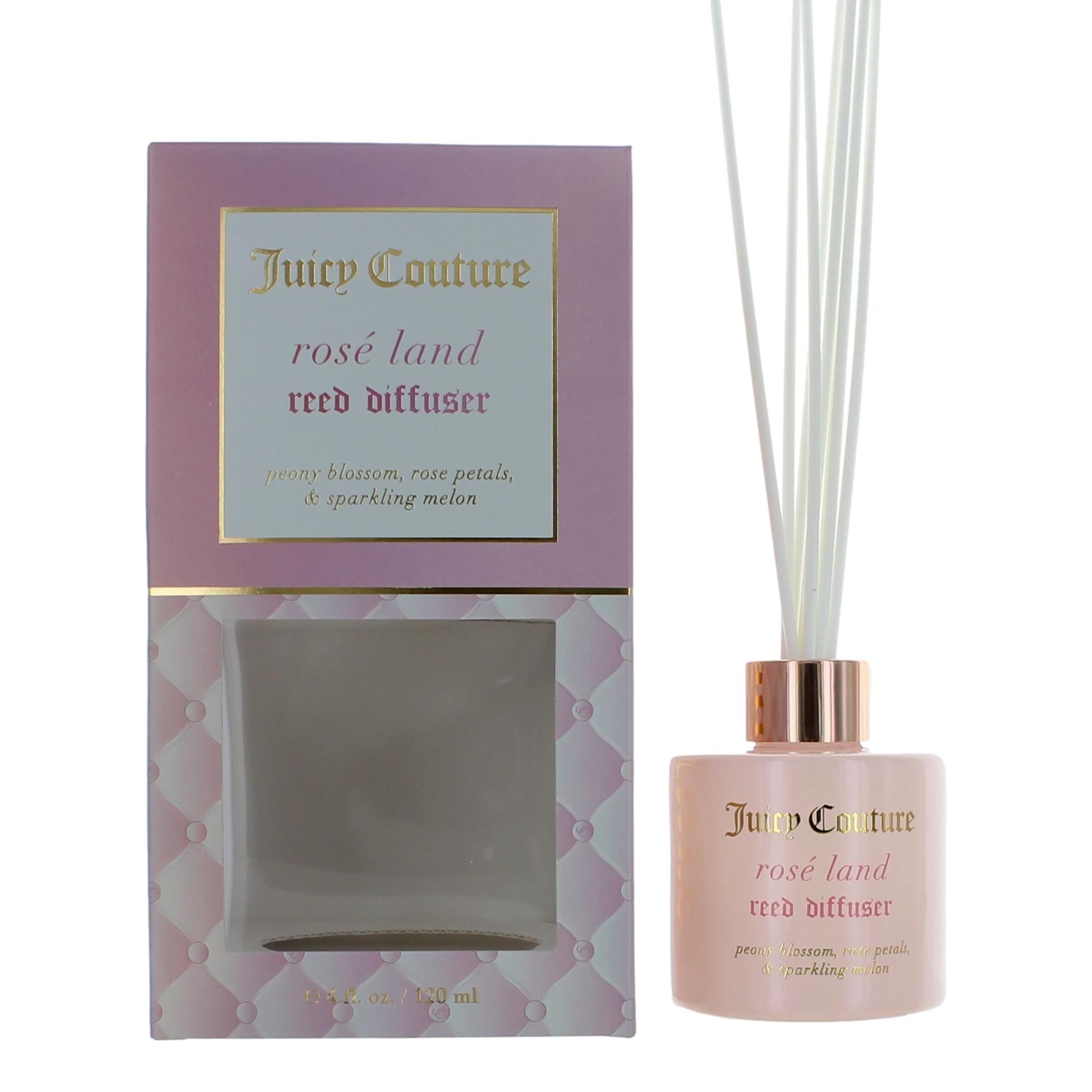 Rose Land by Juicy Couture, 4 oz Reed Diffuser - Rose Land by Juicy Couture