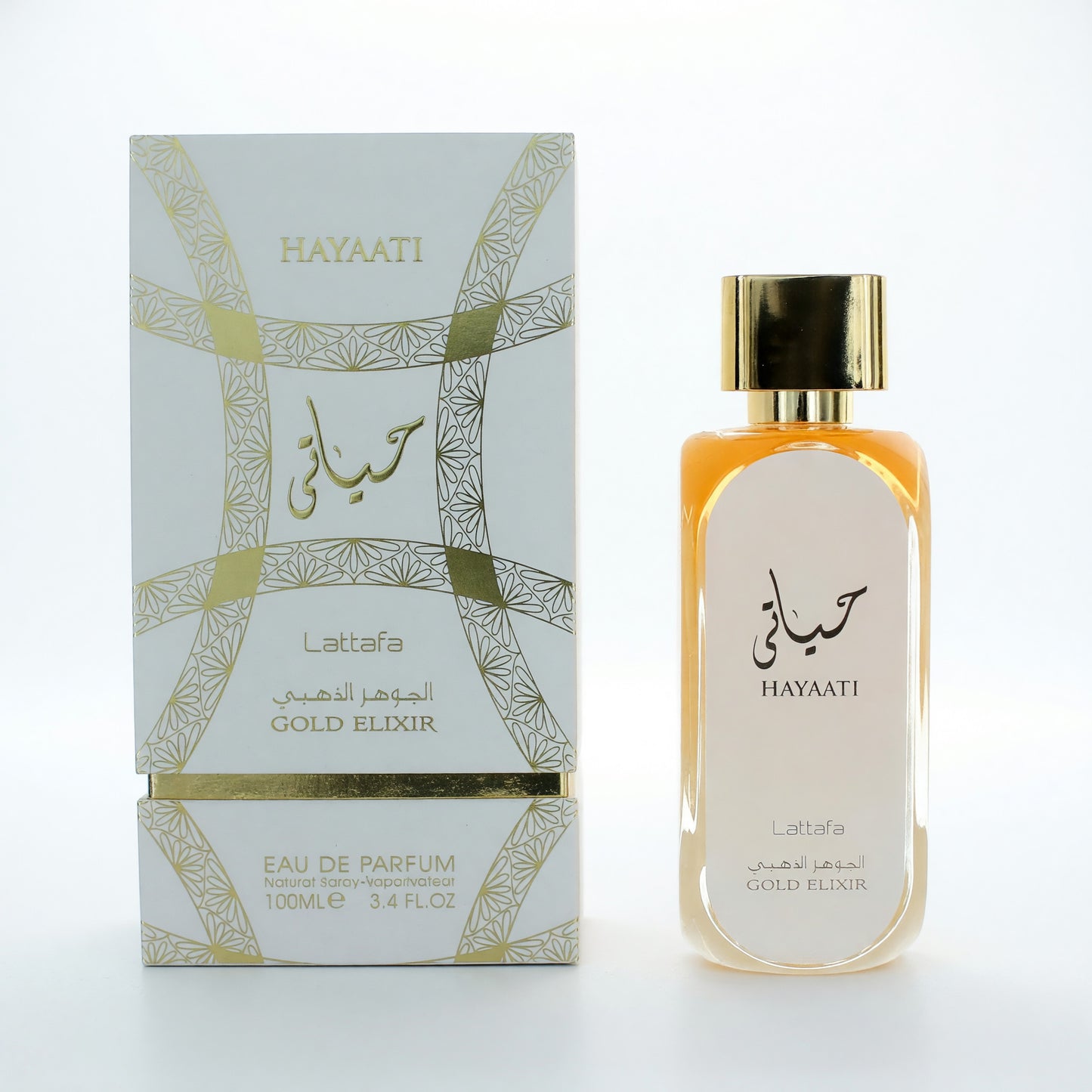 Hayaati Gold Elixir by Lattafa, 3.4 oz EDP Spray for Unisex by Lattafa