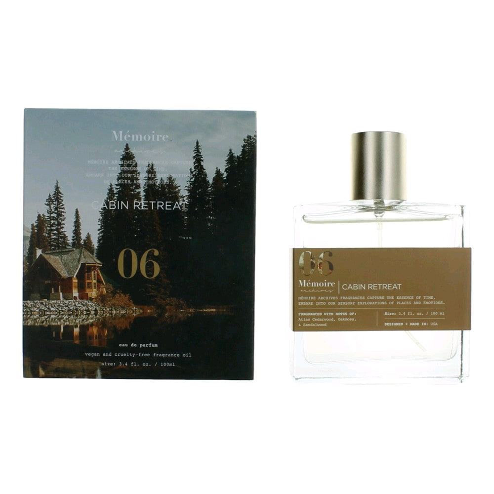 Cabin Retreat by Memoire Archives, 3.4 oz EDP Spray for Unisex by Memoire Archives