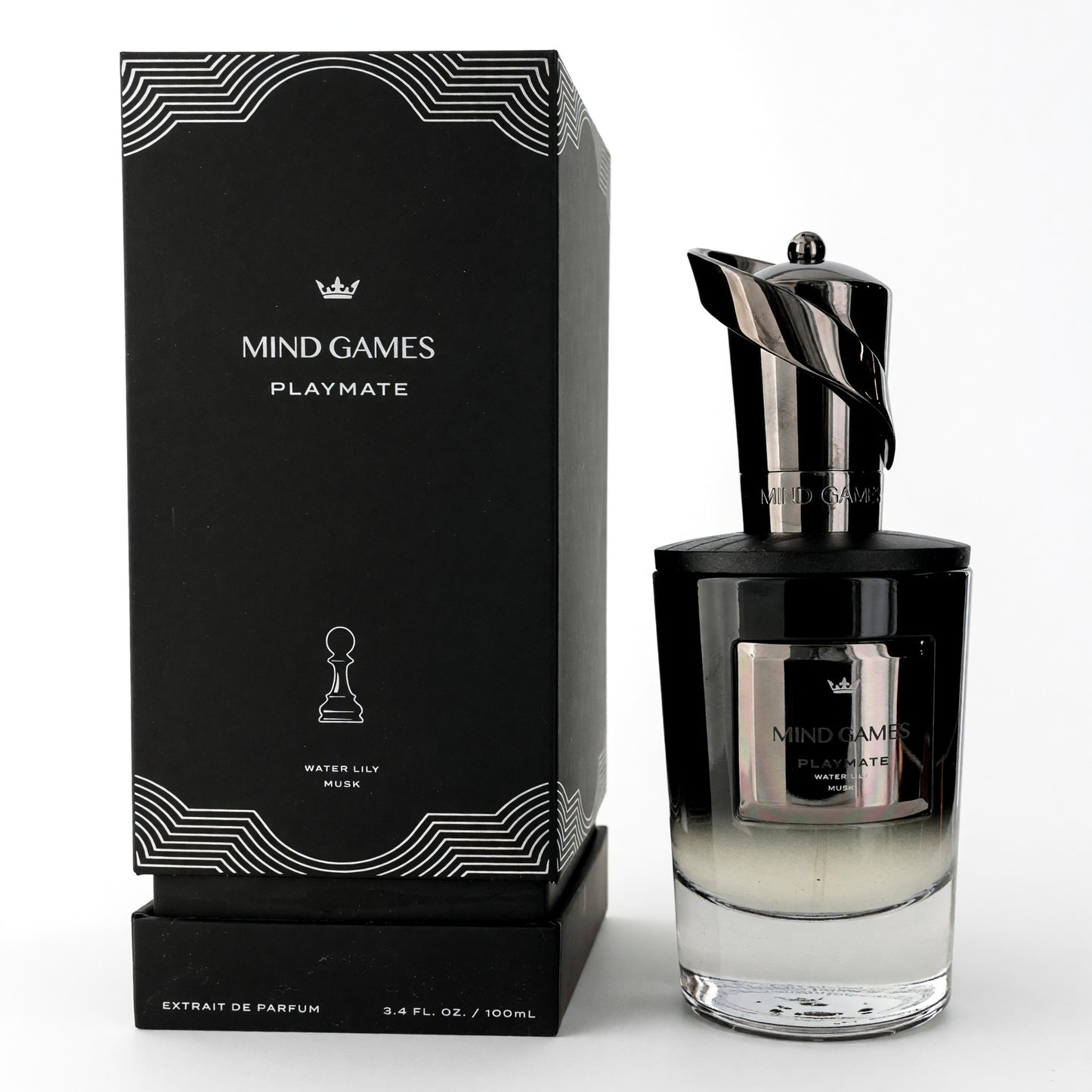 Mind Games Playmate Black, 3.4oz Extrait de Parfum Spray for Unisex by Mind Games