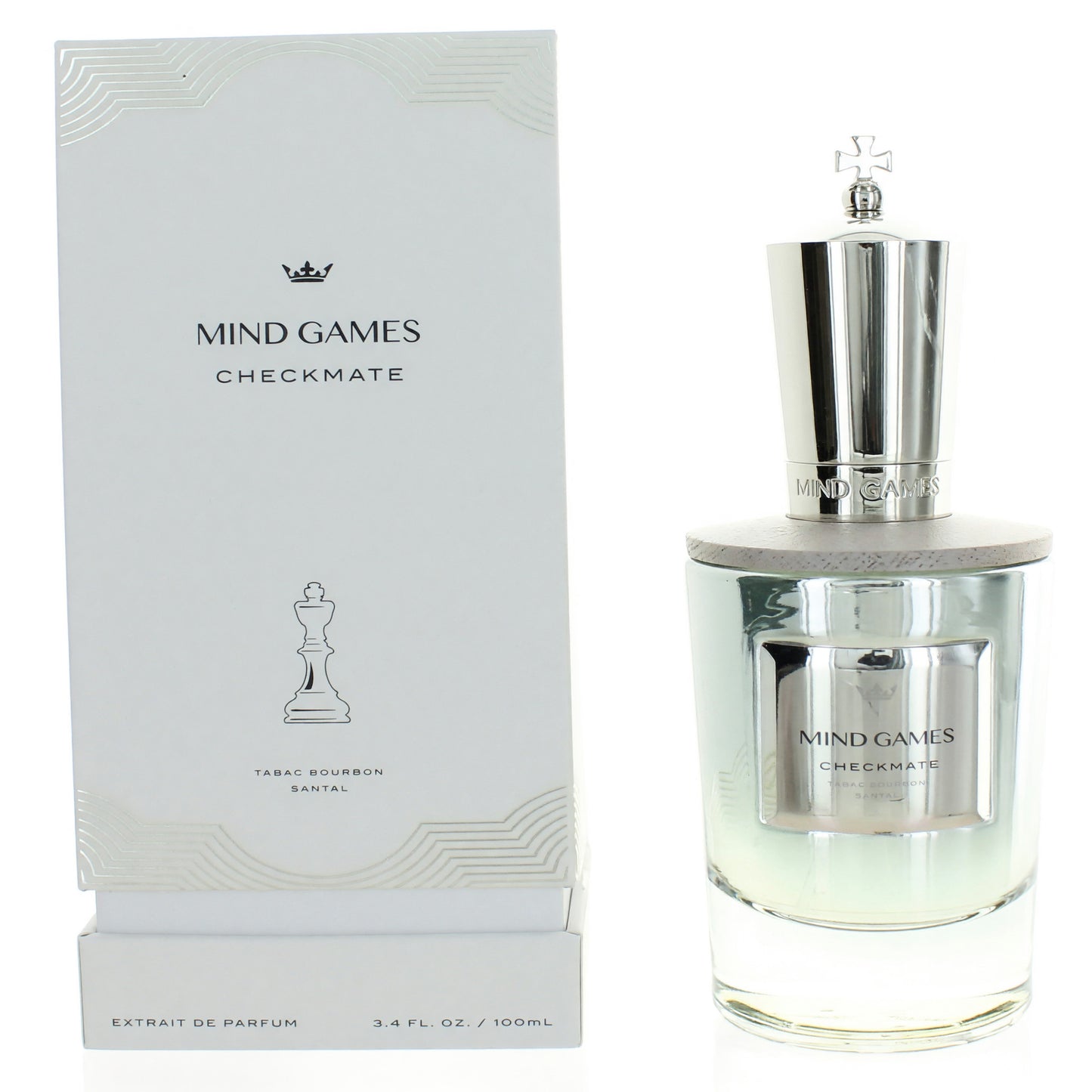 Checkmate Silver King by Mind Games, 3.4oz Extrait De Parfum for Unisex by Mind Games