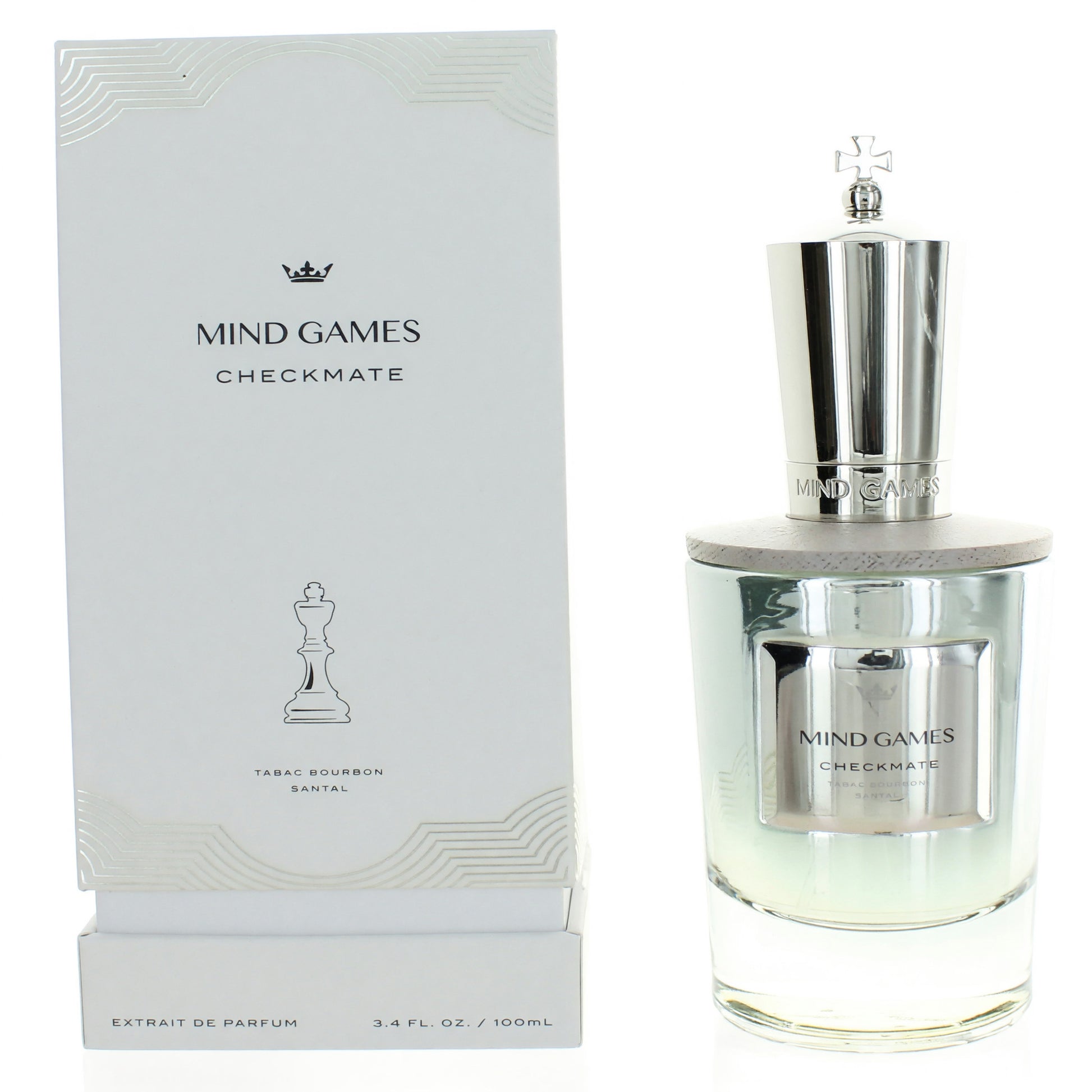 Checkmate Silver King by Mind Games, 3.4oz Extrait De Parfum for Unisex by Mind Games