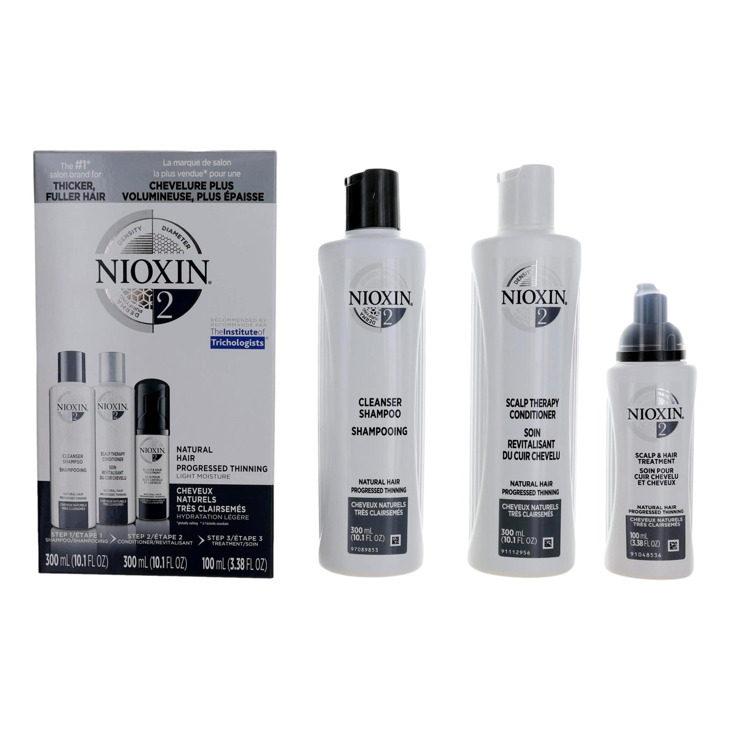Nioxin 3D Care System Kit 2 - For Natural Hair Progressed Thinning Light Moisture by Nioxin