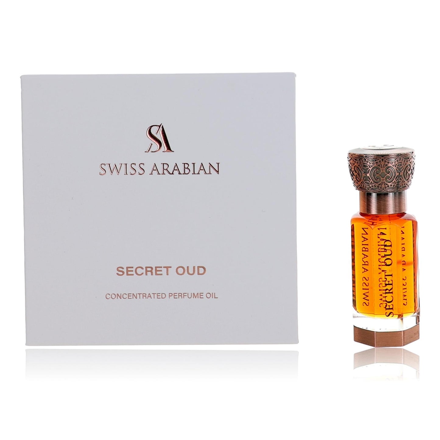 Secret Oud by Swiss Arabian, 0.4oz Concentrated Perfume Oil for Unisex by Swiss Arabian