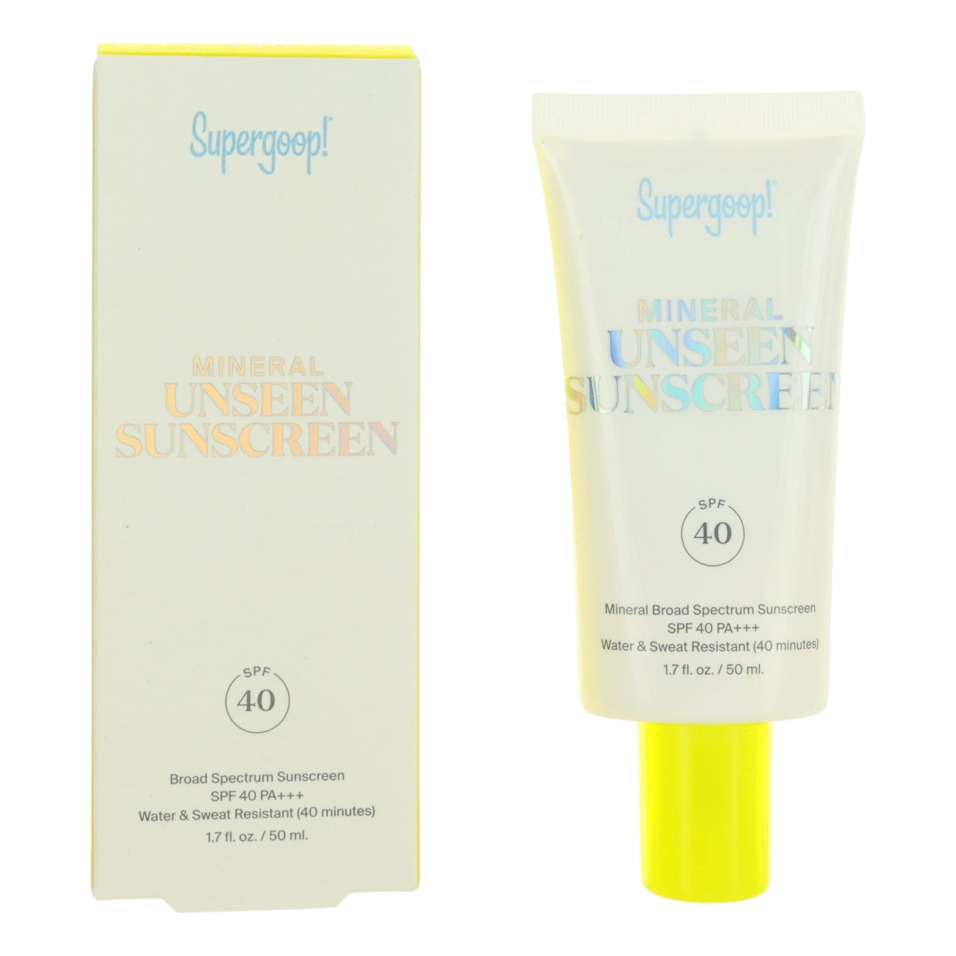 Supergoop Mineral Unseen Sunscreen by Supergoop, 1.7oz Sunscreen SPF40 by Supergoop