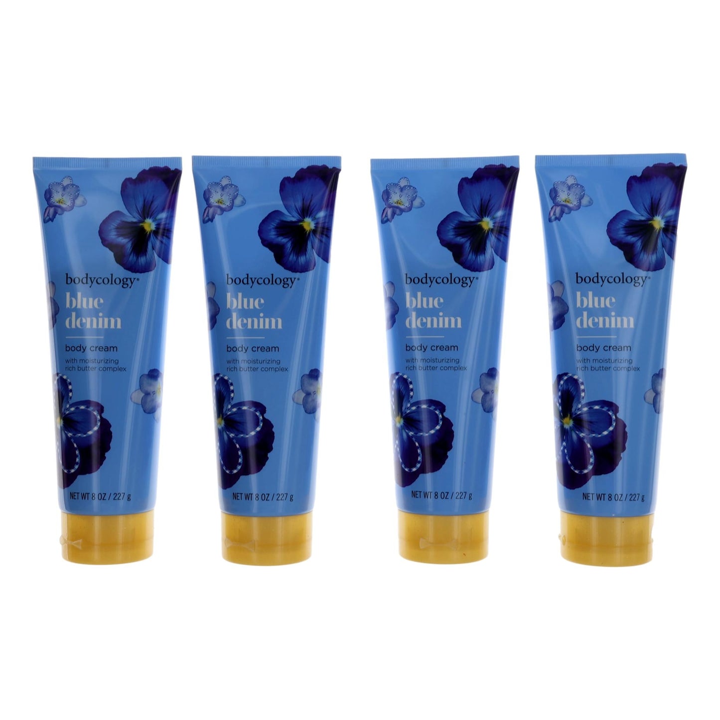 Blue Denim by Bodycology, 4 Pack 8oz Moisturizing Body Cream women by Bodycology