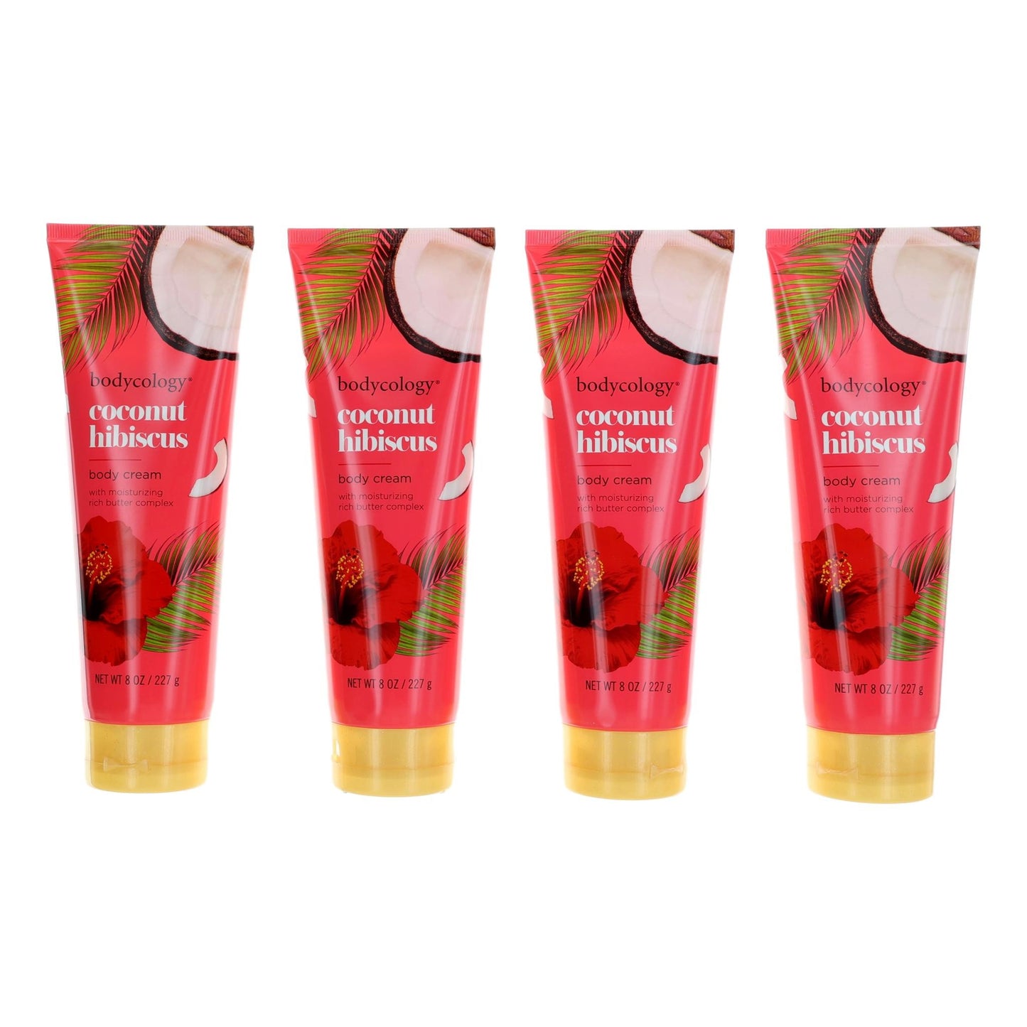 Coconut Hibiscus by Bodycology, 4 Pack 8oz Moisturizing Body Cream women by Bodycology