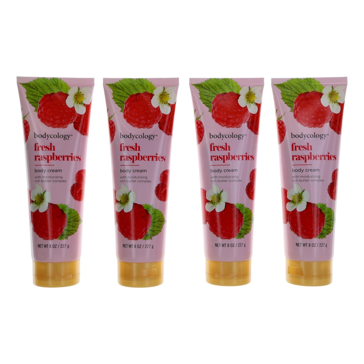 Fresh Raspberries by Bodycology, 4 Pack 8oz Moisturizing Body Cream women by Bodycology