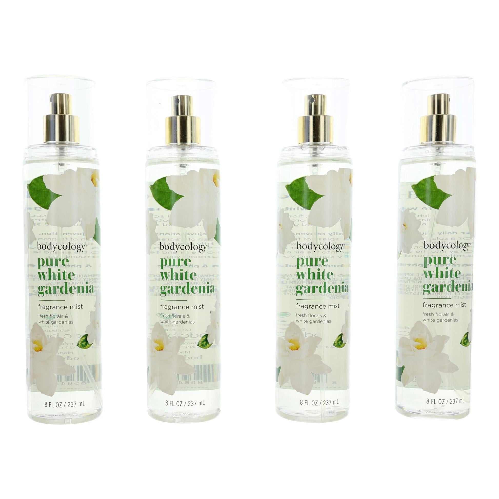 Pure White Gardenia by Bodycology, 4 Pack 8oz Fragrance Mist women by Bodycology
