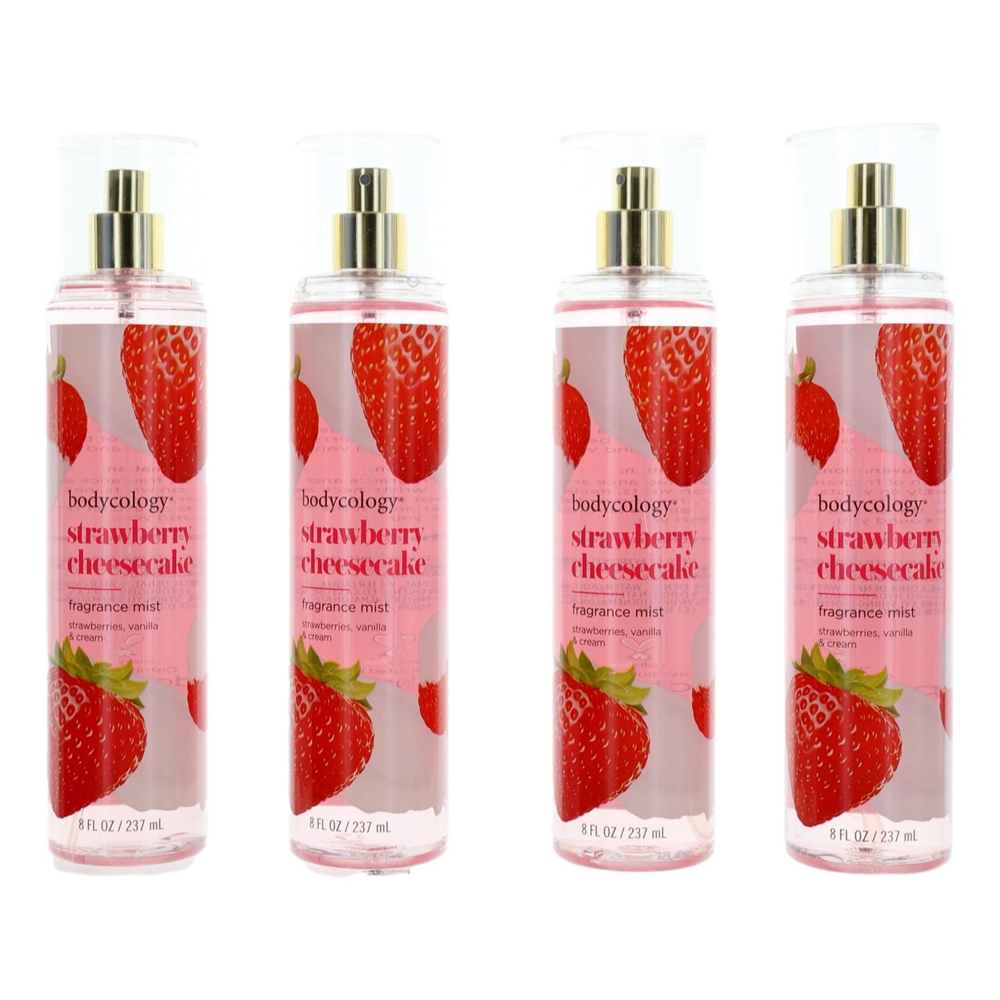 Strawberry Cheesecake by Bodycology, 4 Pack 8oz Fragrance Mist women by Bodycology