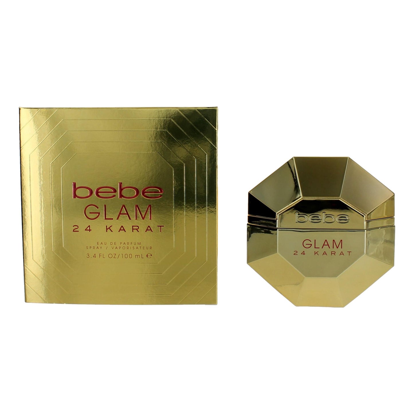 bebe Glam 24 Karat by bebe, 3.4 oz EDP Spray for Women by bebe