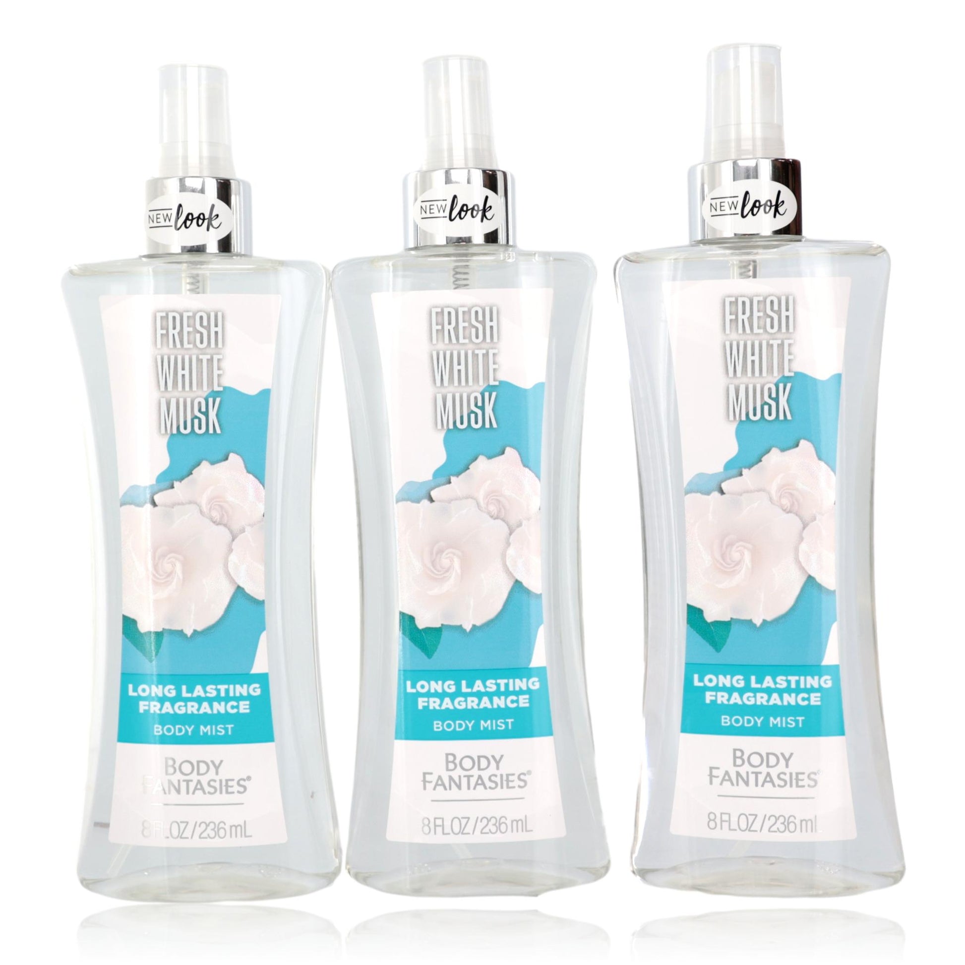 Fresh White Musk by Body Fantasies, 3 Pack 8oz Fragrance Body Spray women by Parfums De Coeur