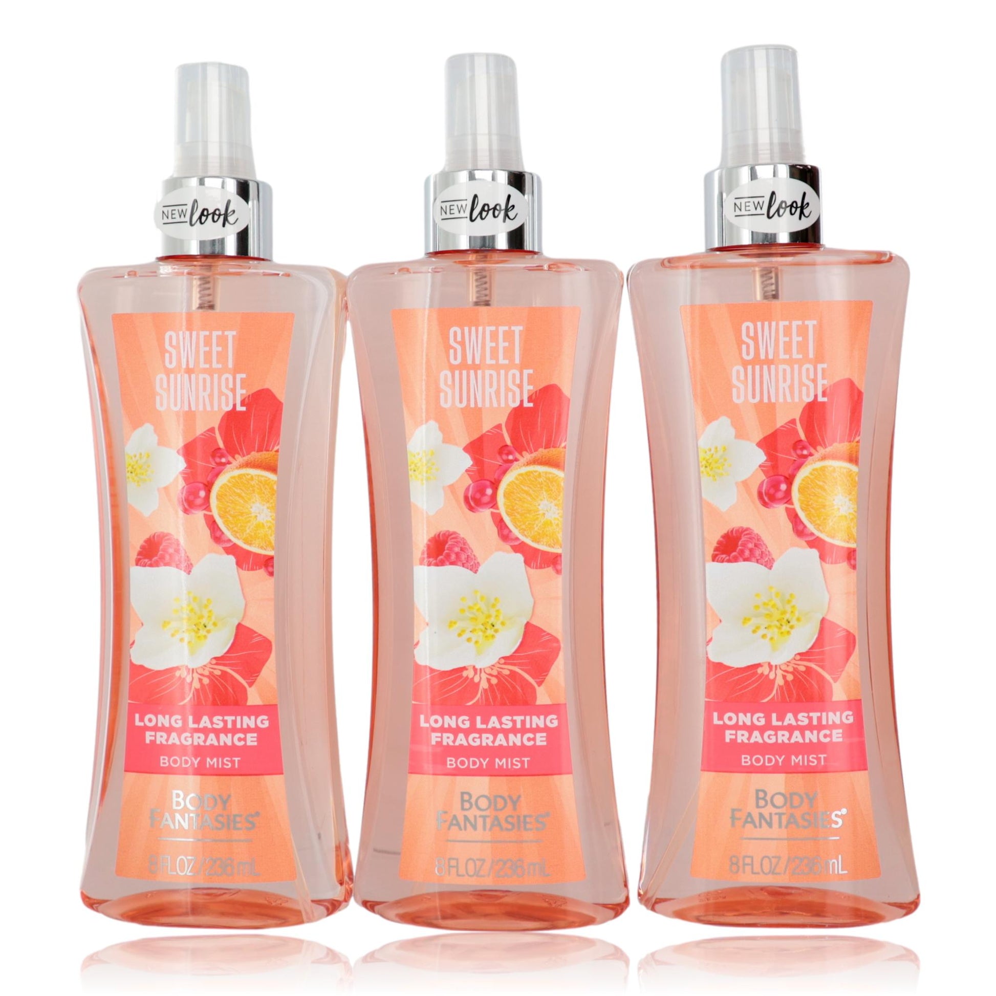 Sweet Sunrise Fantasy by Body Fantasies, 3 Pack 8oz Fragrance Body Spray women by Parfums De Coeur