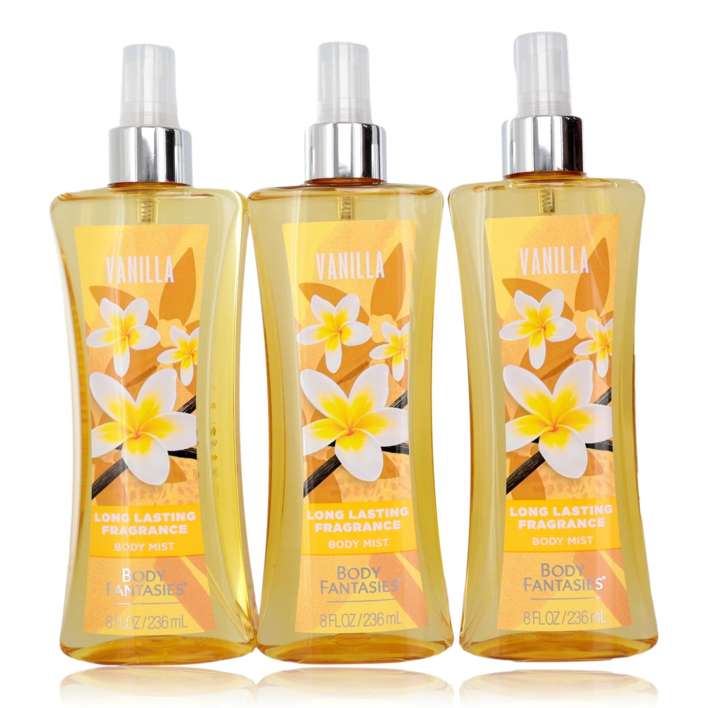Vanilla by Body Fantasies, 3 Pack 8 oz Fragrance Body Spray for Women by Parfums De Coeur