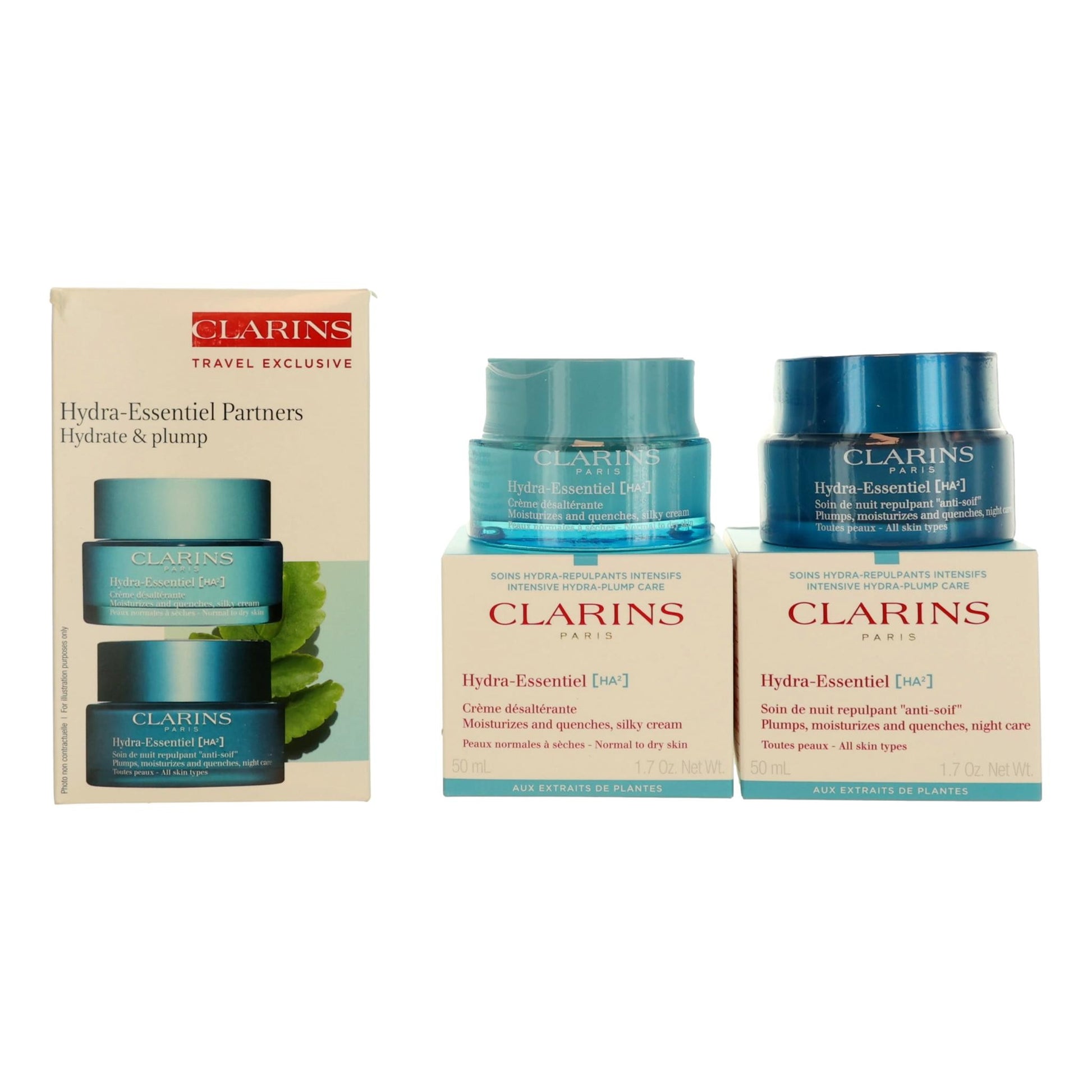 Clarins Hydra-Essentiel Partners by Clarins, 2 Piece Set by Clarins