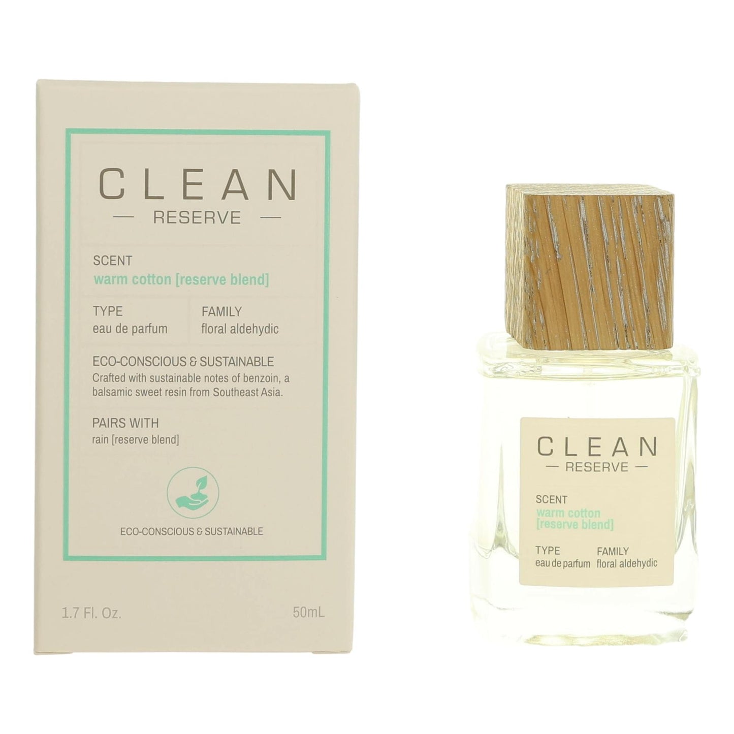Clean Reserve Warm Cotton by Clean, 1.7 oz EDP Spray for Unisex by Clean Beauty