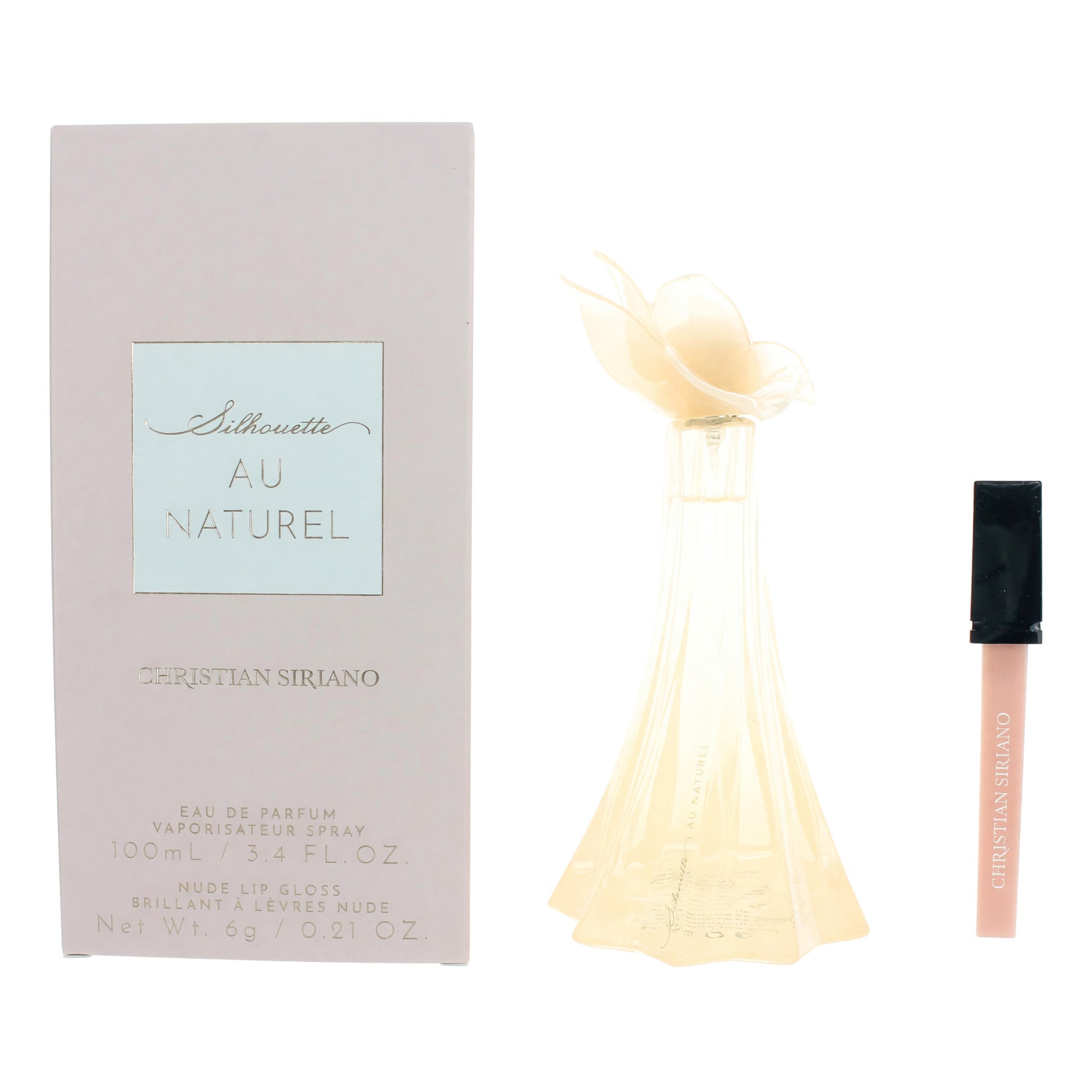 Silhouette Au Naturel by Christian Siriano, 3.4oz EDP Spray women with Lip Gloss by Christian Siriano