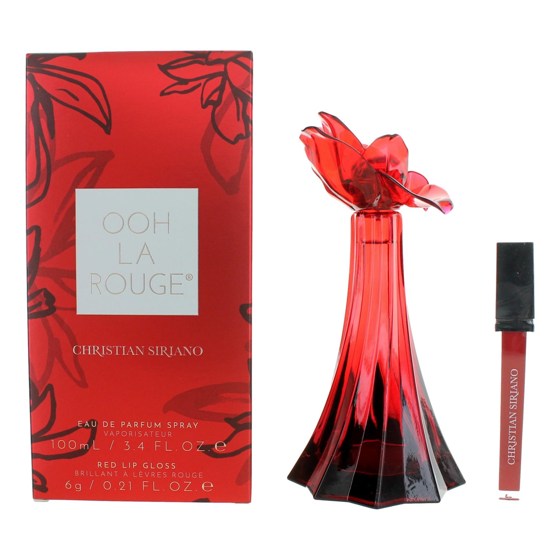 Ooh La Rouge by Christian Siriano, 3.4oz EDP Spray women with Lip Gloss by Christian Siriano
