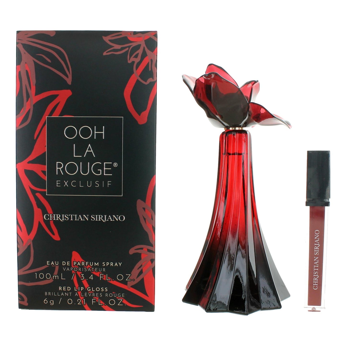 Ooh La Rouge Exclusif by Christian Siriano, 3.4oz EDP Spray women with Lip Gloss by Christian Siriano