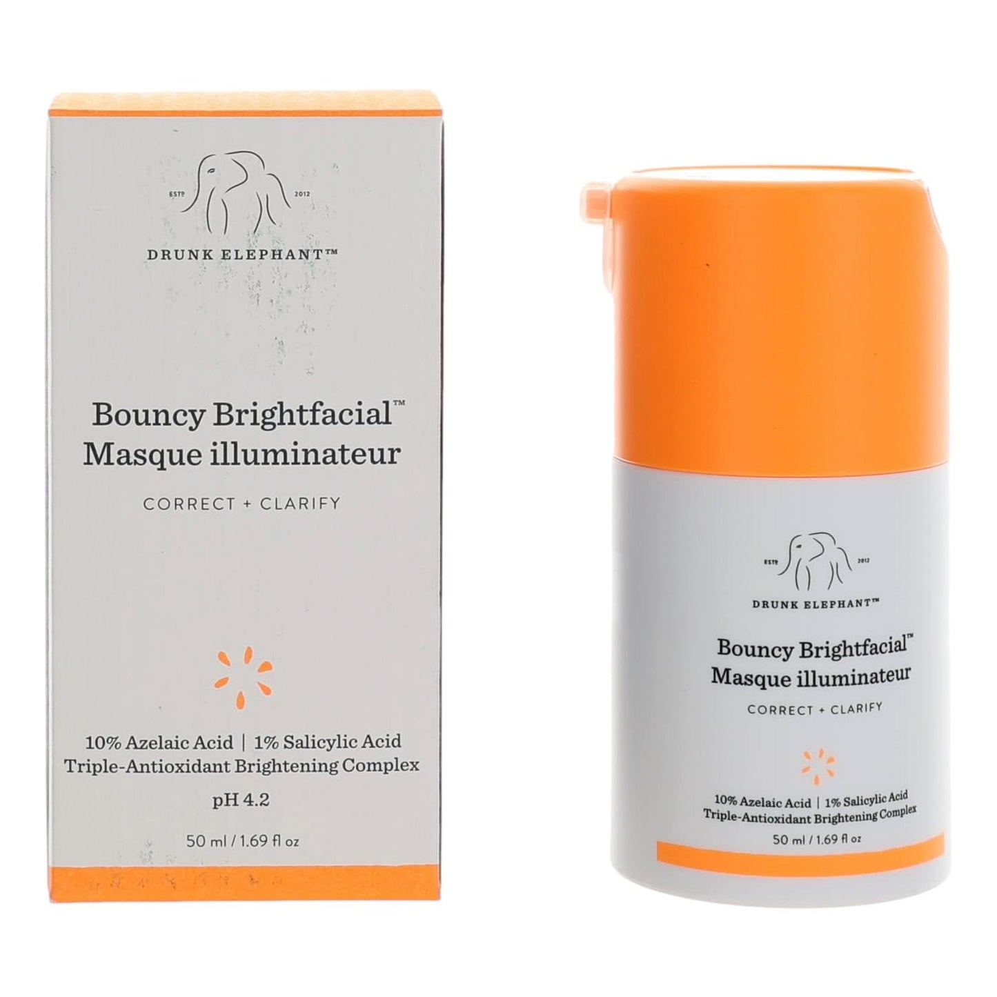 Drunk Elephant Bouncy Brightfacial by Drunk Elephant, 1.69oz Face Mask by Drunk Elephant