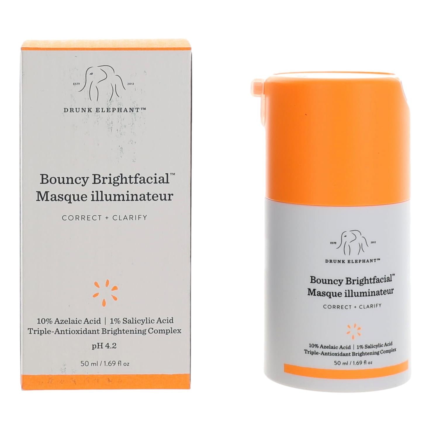 Drunk Elephant Bouncy Brightfacial by Drunk Elephant, 1.69oz Face Mask by Drunk Elephant