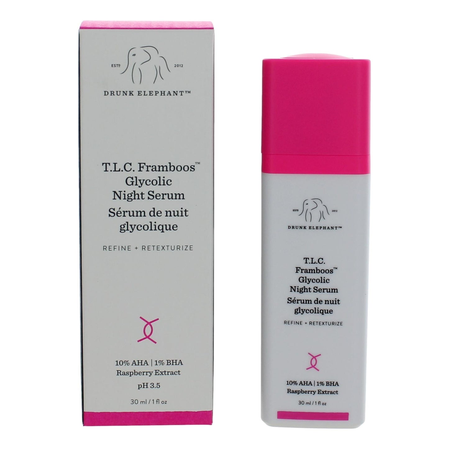 Drunk Elephant T.L.C Framboos by Drunk Elephant, 1oz Glycolic Night Serum by Drunk Elephant