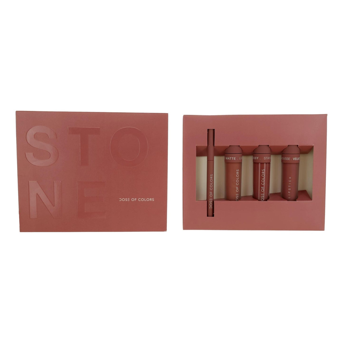 Dose of Colors Stone Lip Set by Dose of Colors, 4 Piece Set by Dose of Colors