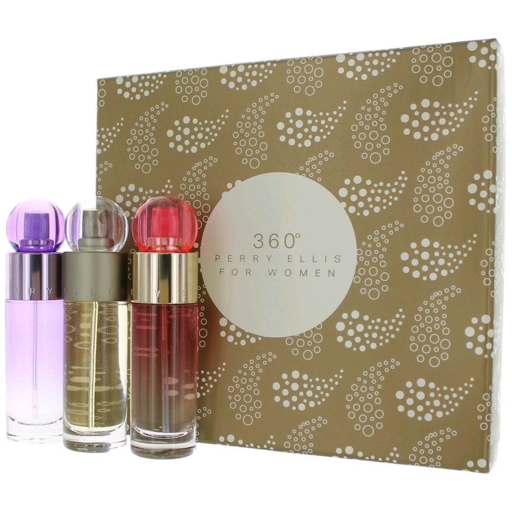 Perry Ellis 360 by Perry Ellis, 3 Piece Variety Set for Women by Perry Ellis