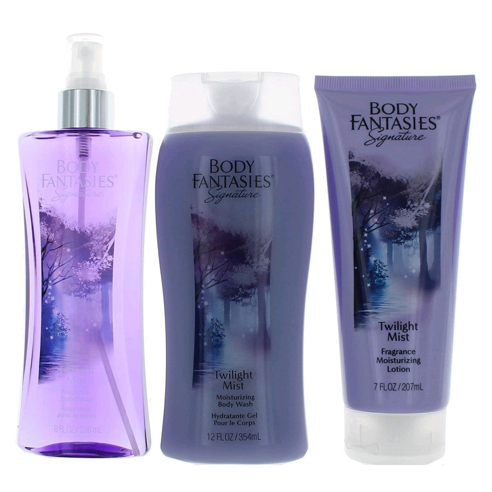 Twilight Mist by Body Fantasies, 3 Piece Set for Women by Parfums De Coeur