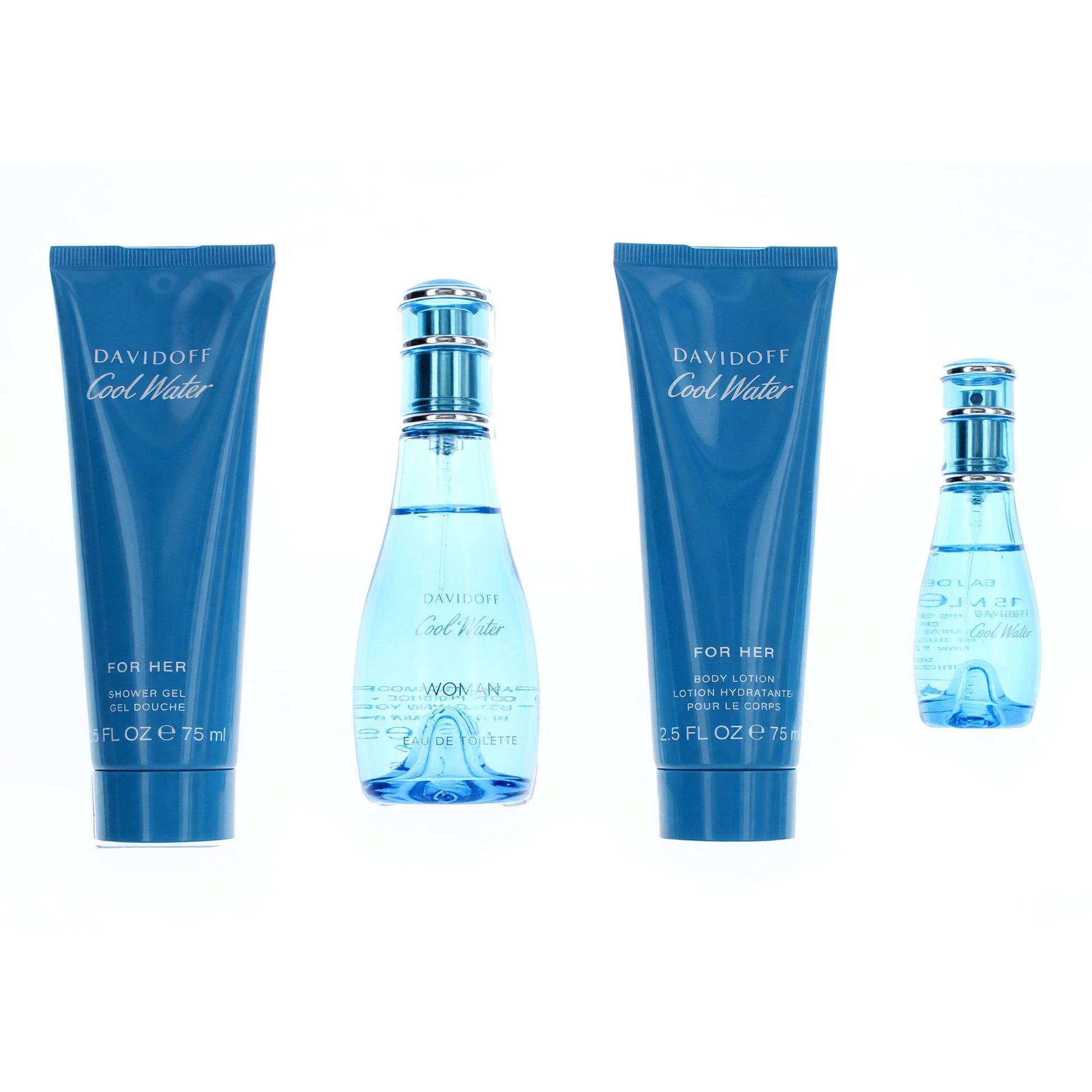 Cool Water by Davidoff, 4 Piece Gift Set for Women by Davidoff