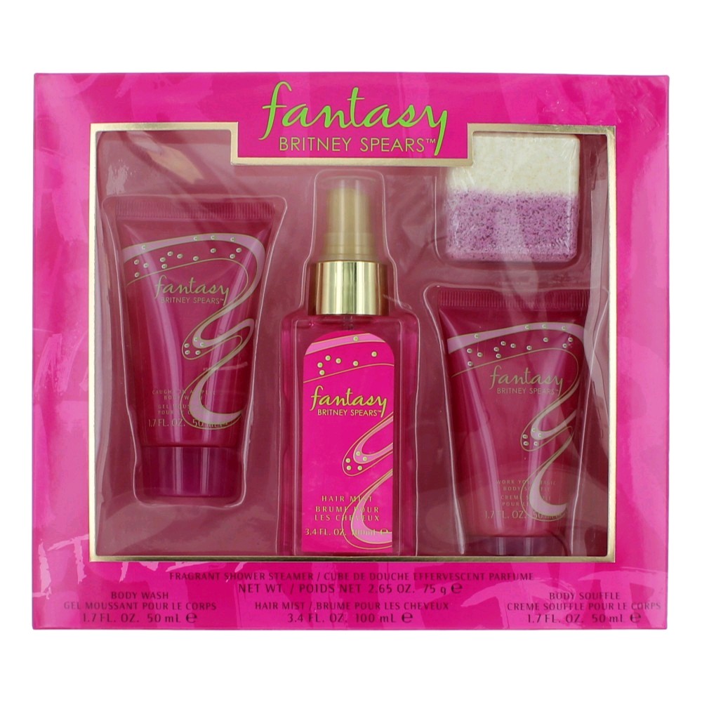 Fantasy by Britney Spears, 4 Piece Gift Set for Women by Britney Spears