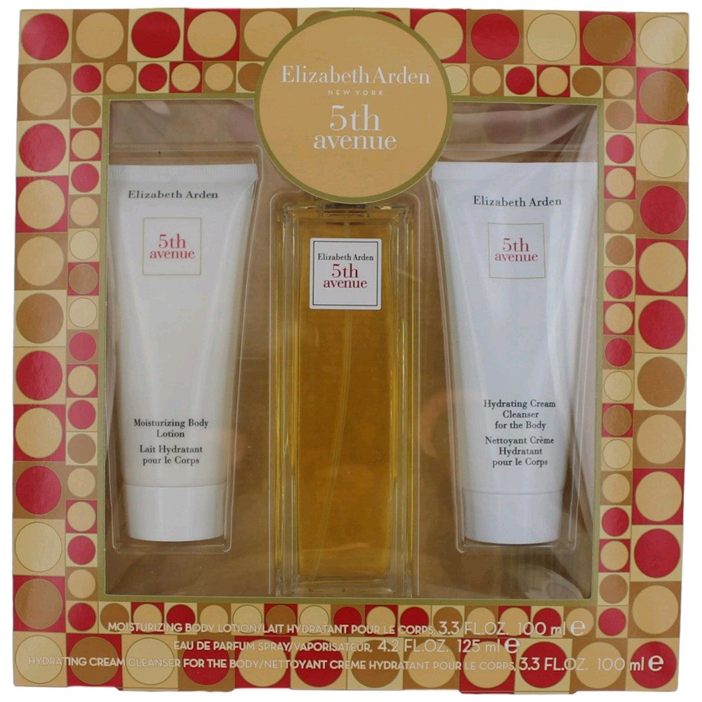 5th Avenue by Elizabeth Arden, 3 Piece Gift Set women with Cleanser by Elizabeth Arden