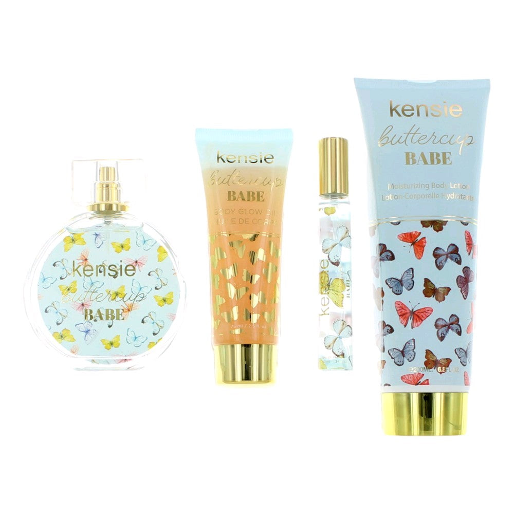 Kensie Buttercup Babe by Kensie, 4 Piece Gift Set for Women by Kensie