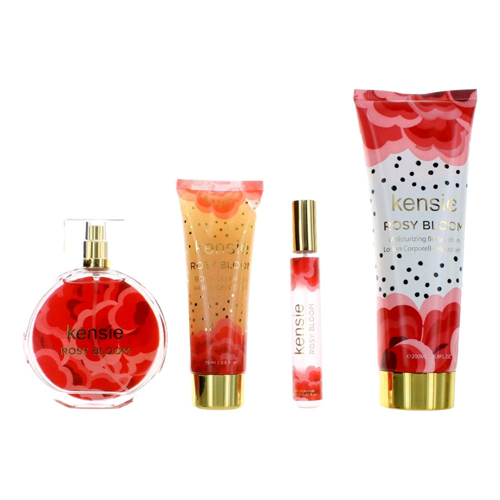 Kensie Rosy Bloom by Kensie, 4 Piece Gift Set for Women by Kensie