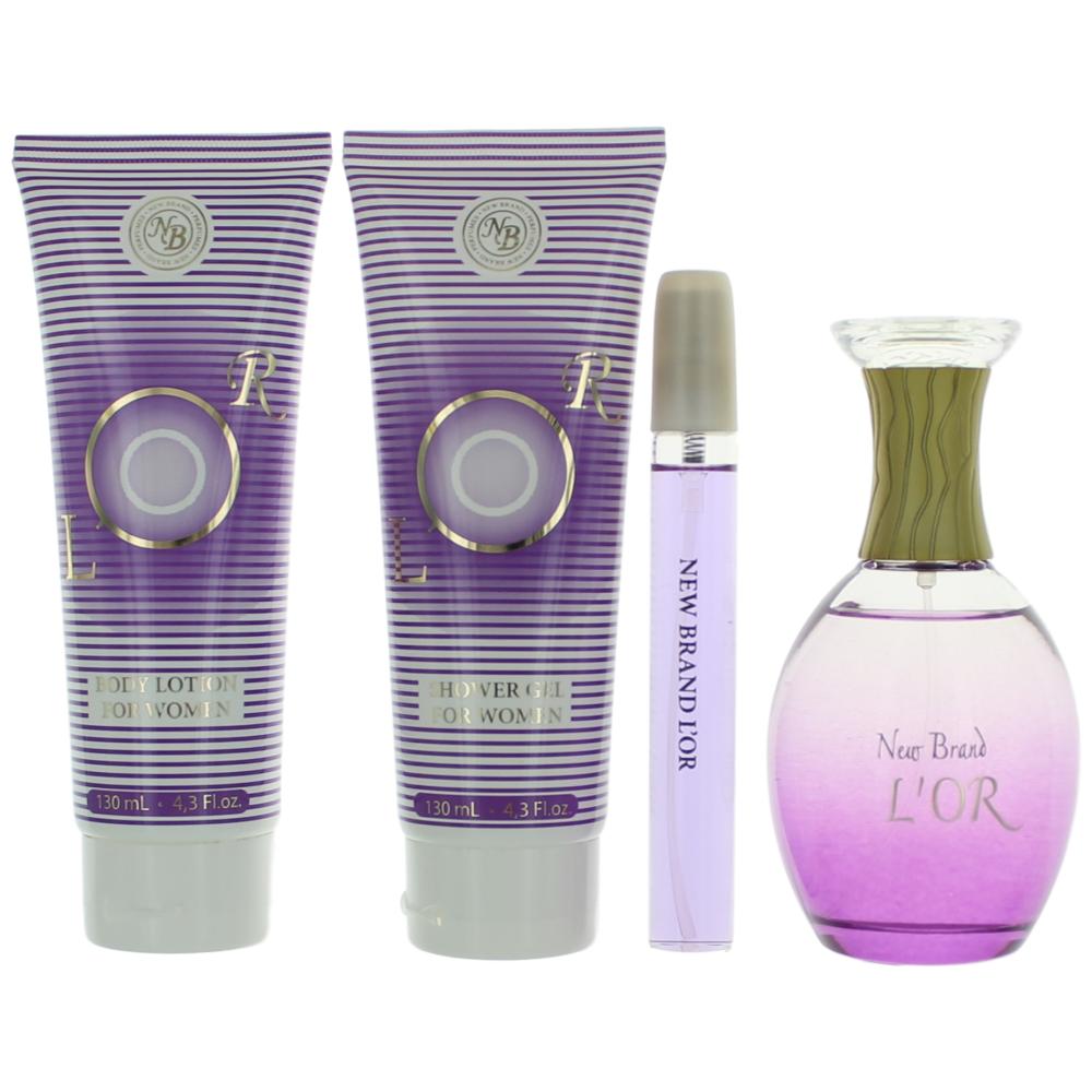 L'or by New Brand, 4 Piece Gift Set for Women by New Brand