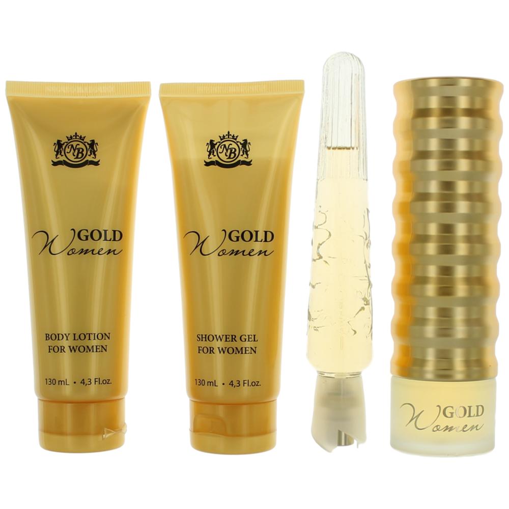 Gold by New Brand, 4 Piece Gift Set for Women by New Brand