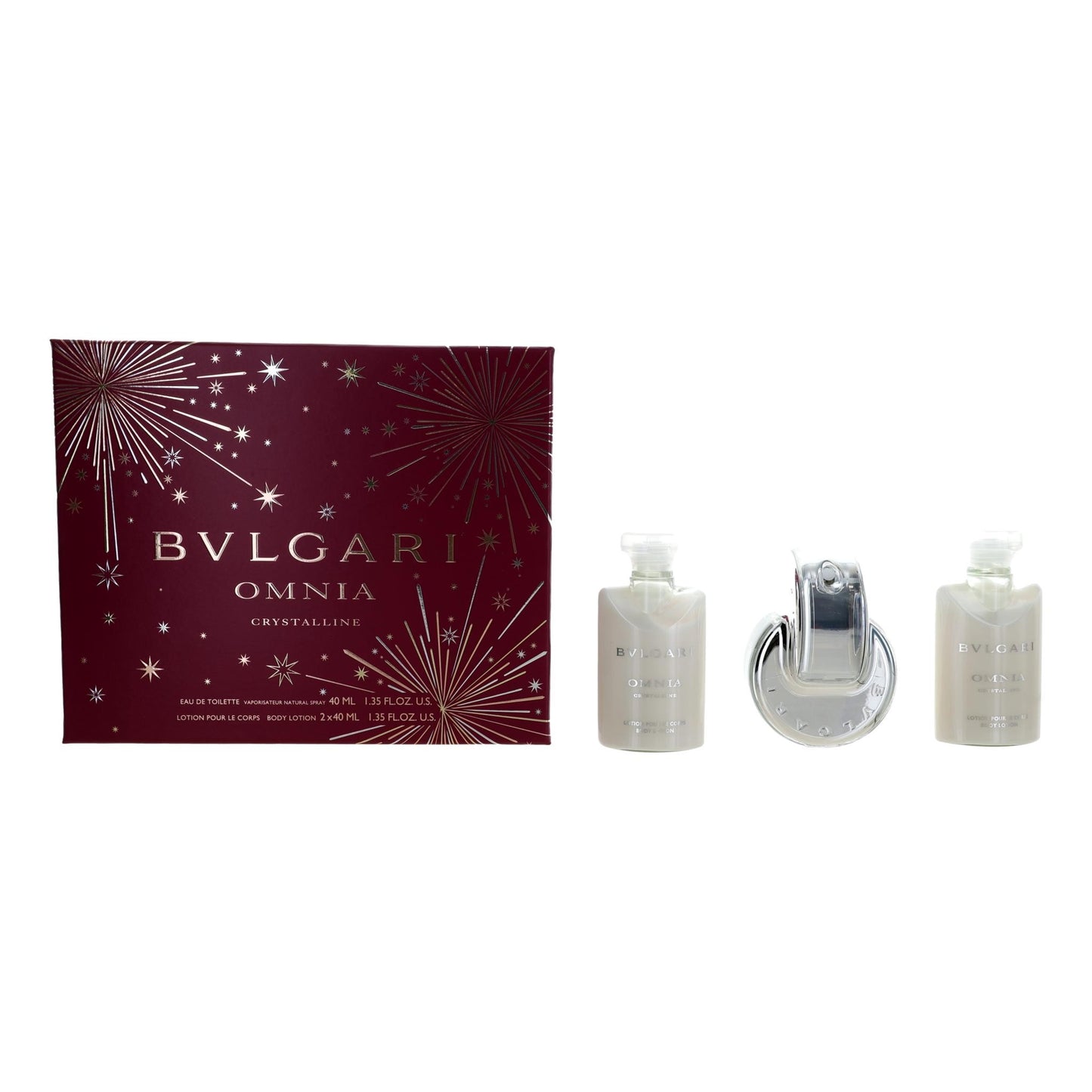 Omnia Crystalline by Bvlgari, 3 Piece Gift Set for Women by Bvlgari