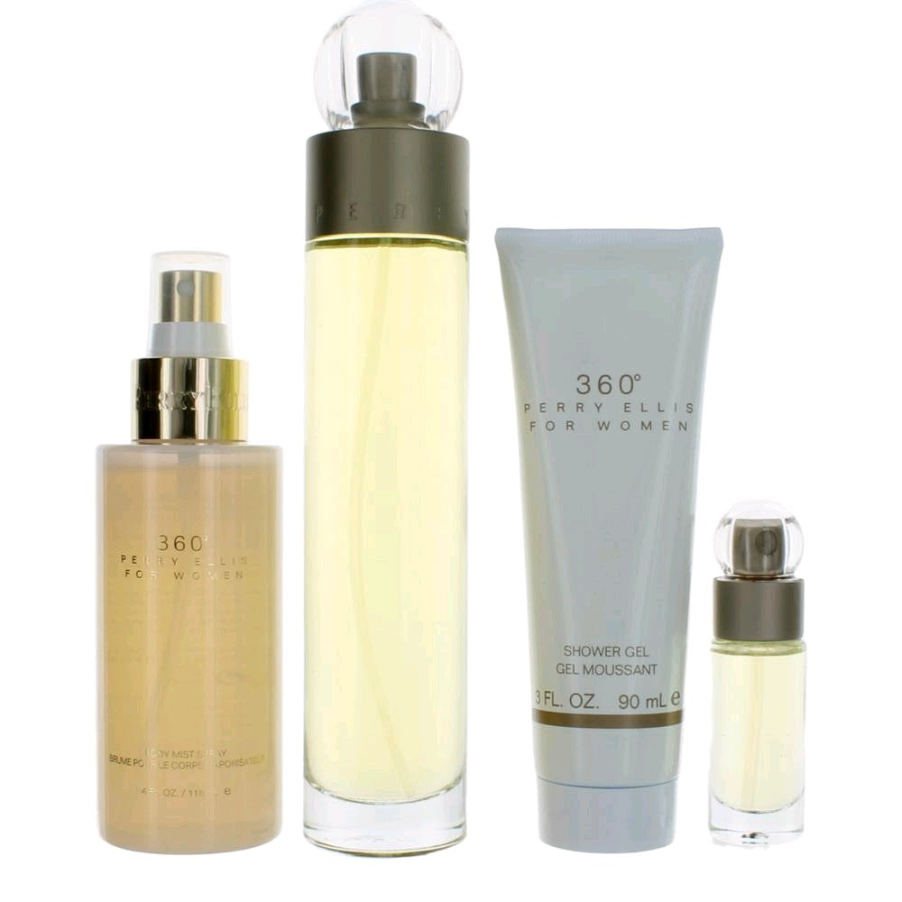 Perry Ellis 360 by Perry Ellis, 4 Piece Gift Set for Women by Perry Ellis
