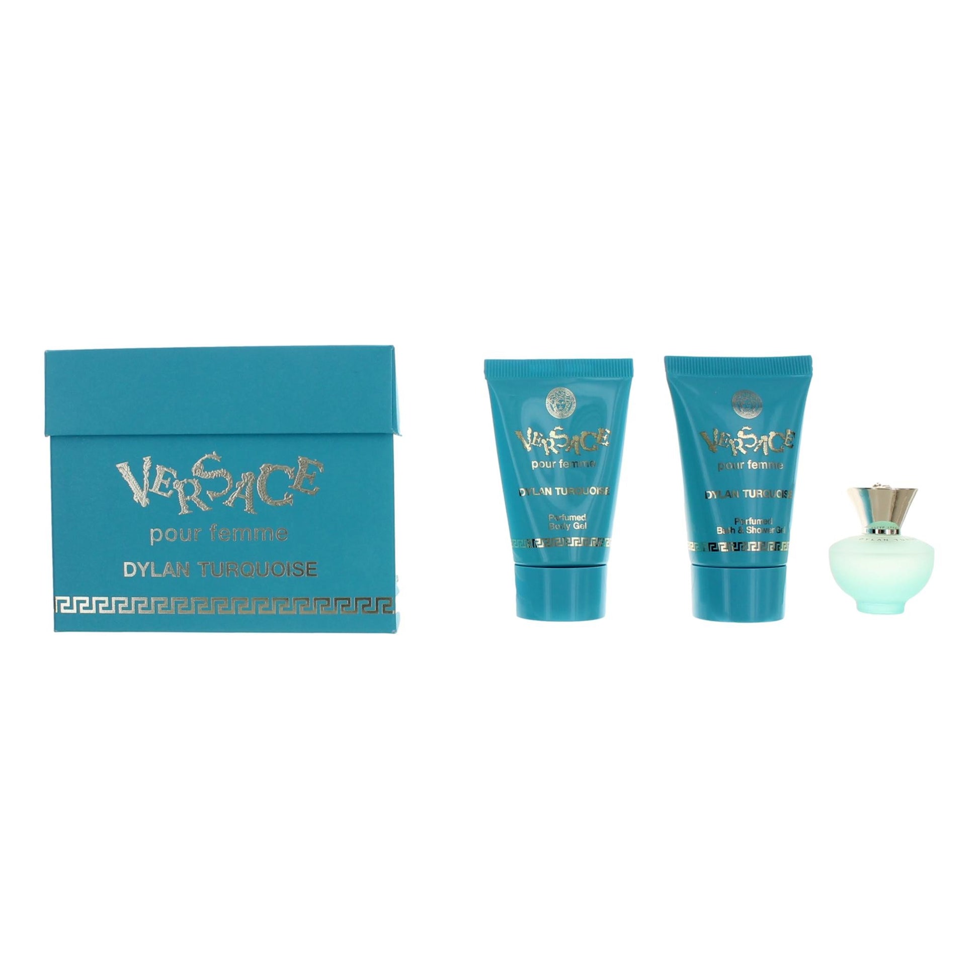 Versace Dylan Turquoise by Versace, 3 Piece Miniature Gift Set women by Versace