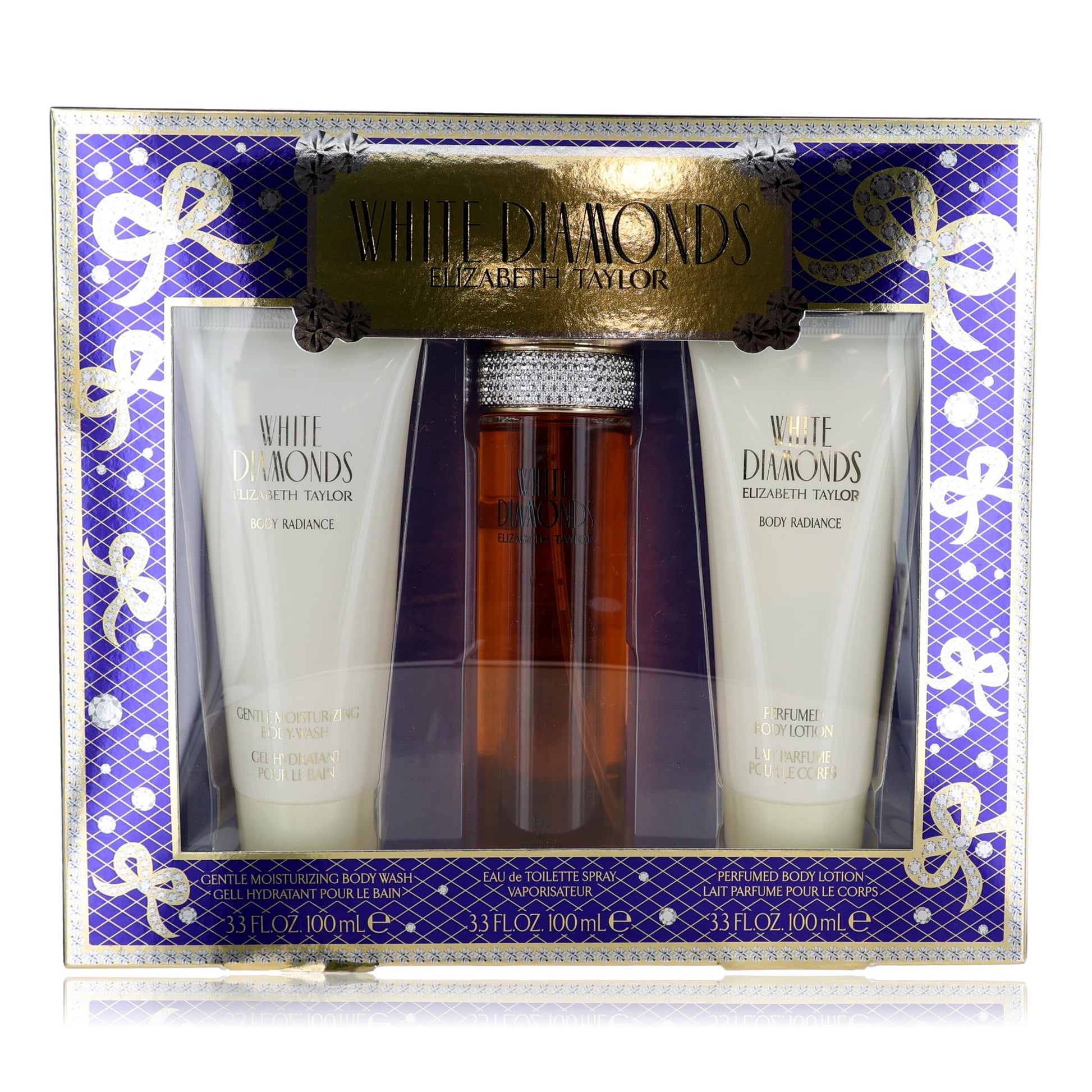 White Diamonds by Elizabeth Taylor, 3 Piece Set for Women by Elizabeth Taylor