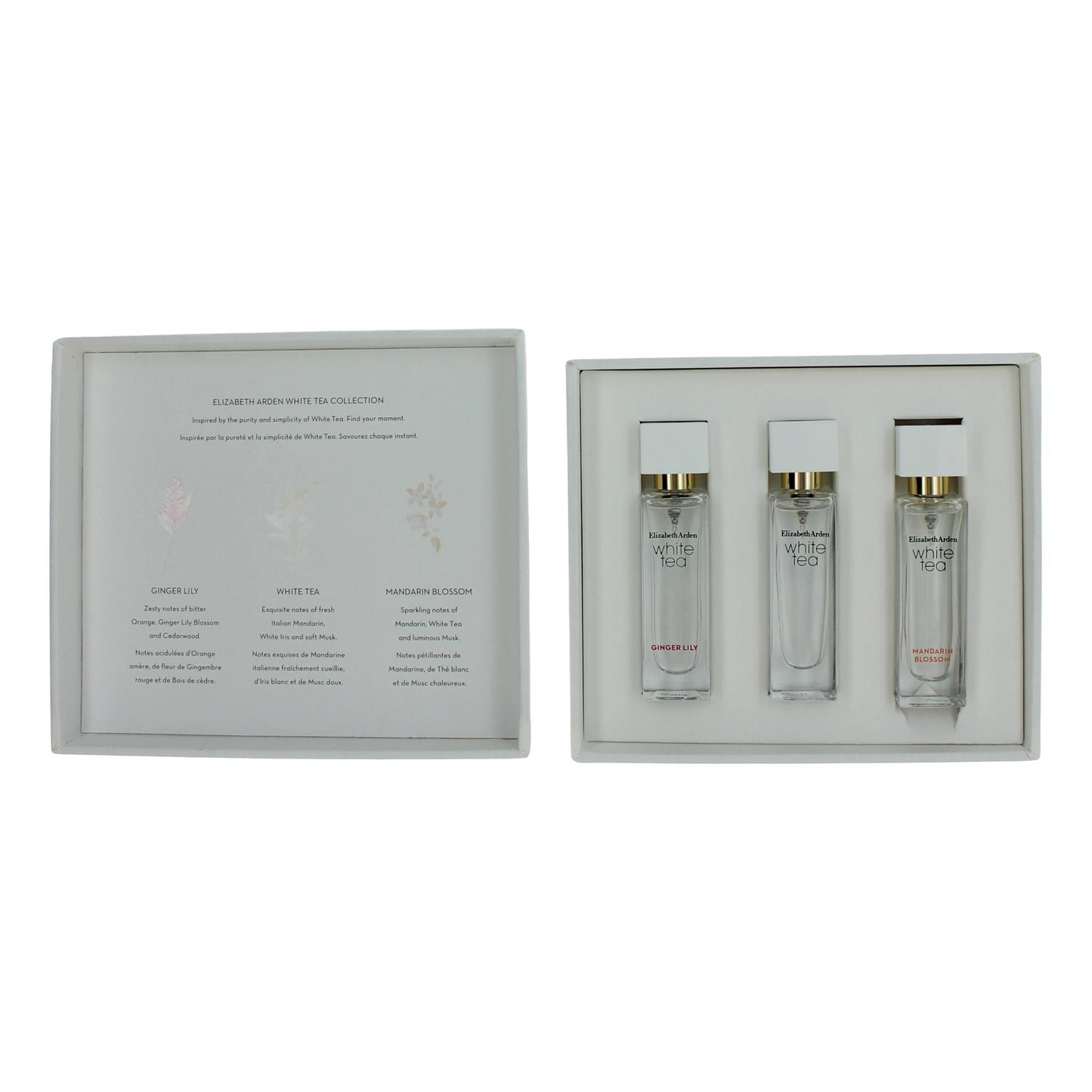 White Tea by Elizabeth Arden, 3 Piece Variety Gift Set for Women by Elizabeth Arden
