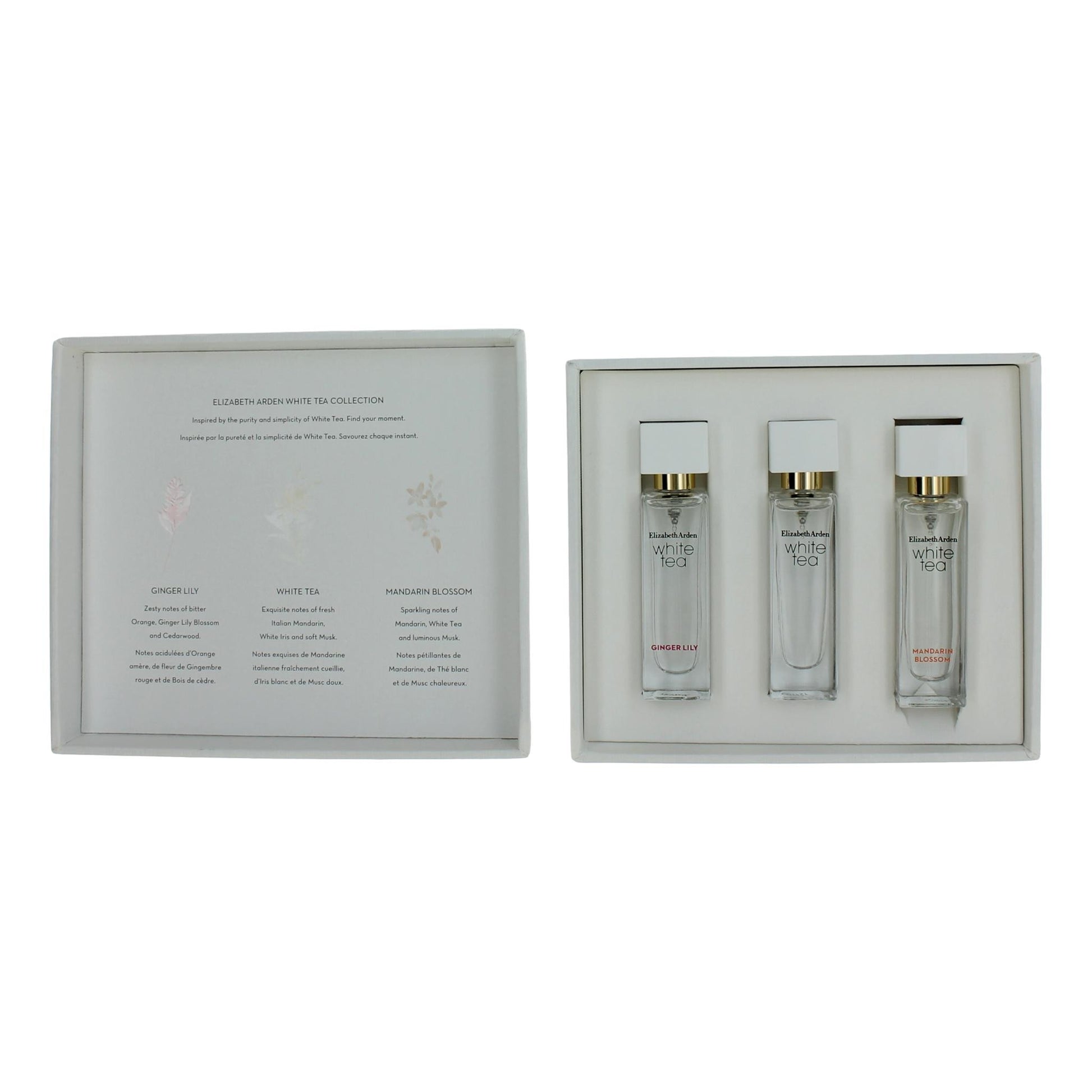 White Tea by Elizabeth Arden, 3 Piece Variety Gift Set for Women by Elizabeth Arden